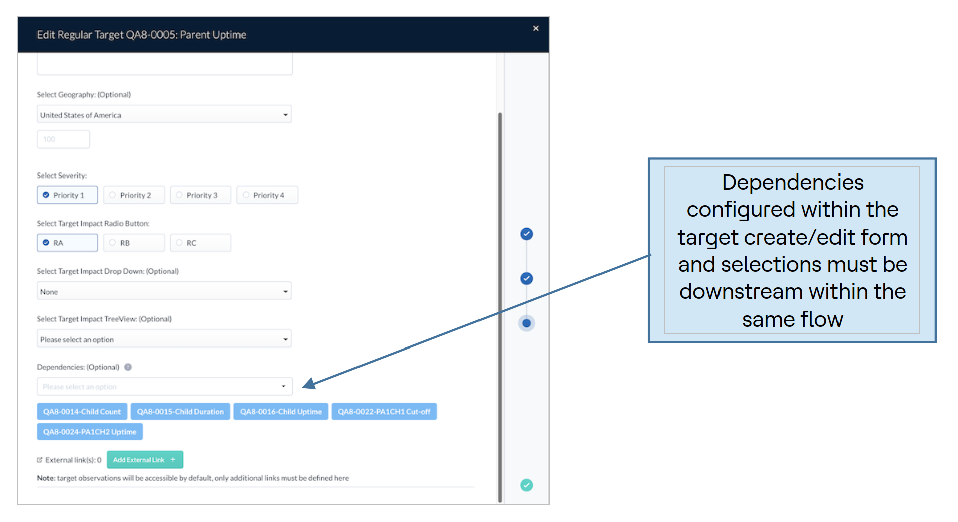 edit regular target